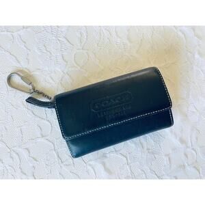 Vtg Coach trifold black wallet